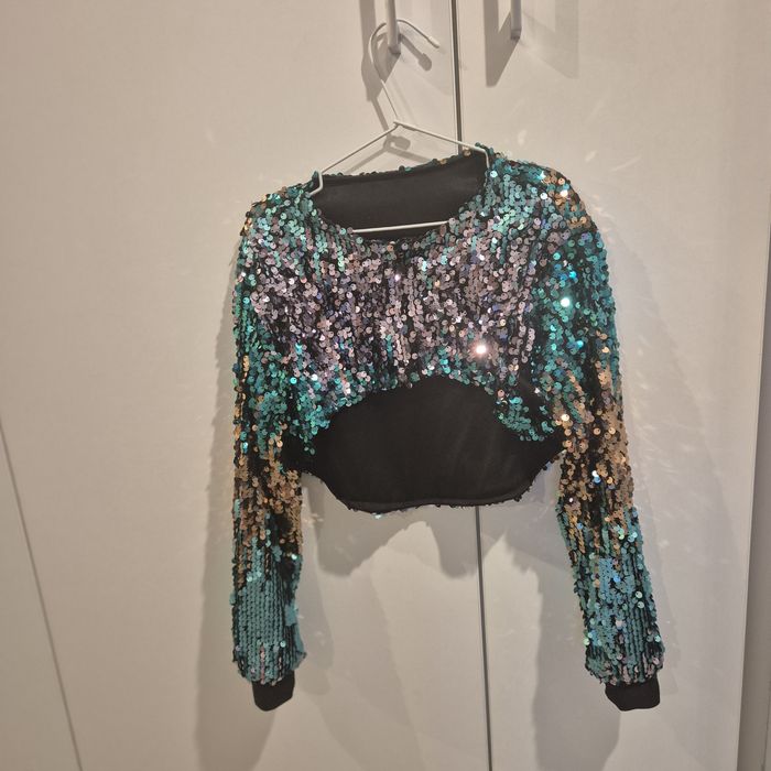 Rochie alba rosie superbe 9-10 Ani bolero paiete Dans