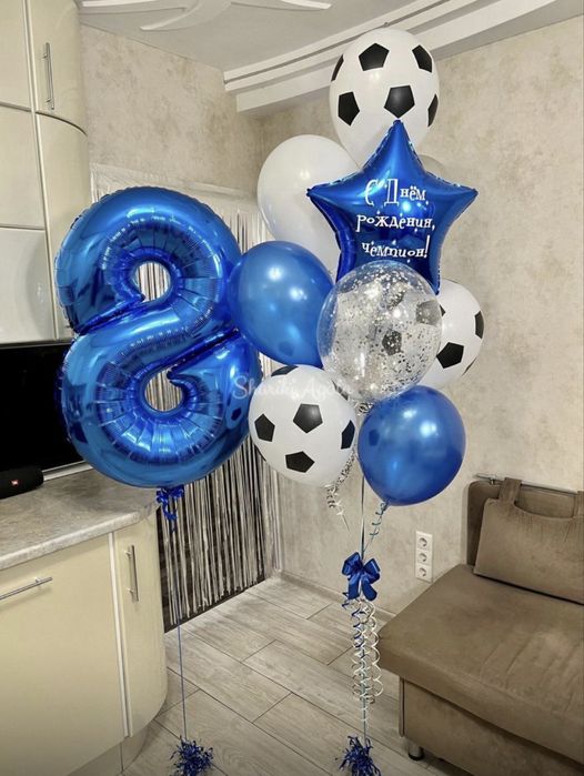 сет шаров с цифрой 9,