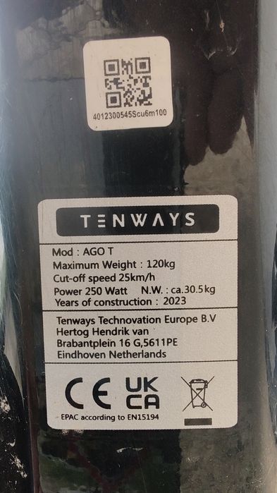 Електрическо Колело TENWAYS 28" ново !!!