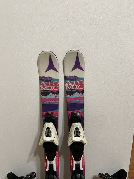 Schiuri copii 80 cm atomic cu clapari set skiuri
