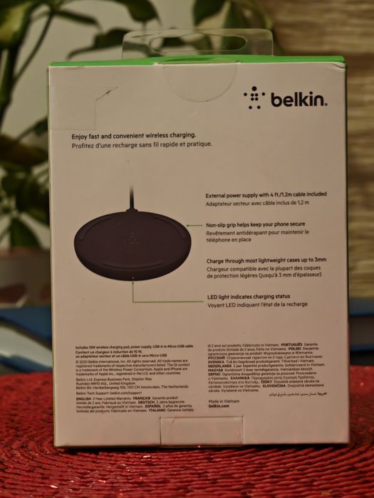 Belkin wireless charging pad 10w nou