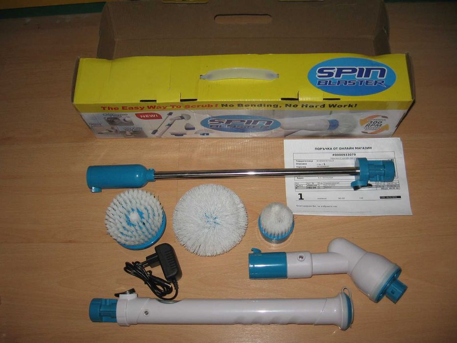 Електрическа четка за почистване на баня "Spin blaster"