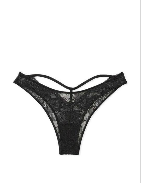 Victoria's Secret - Chiloti Tanga din Satin, Dantela cu pietre VS.