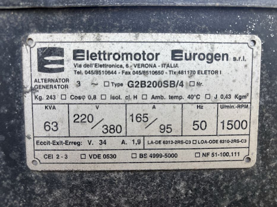 Vand generator de 63 kwa