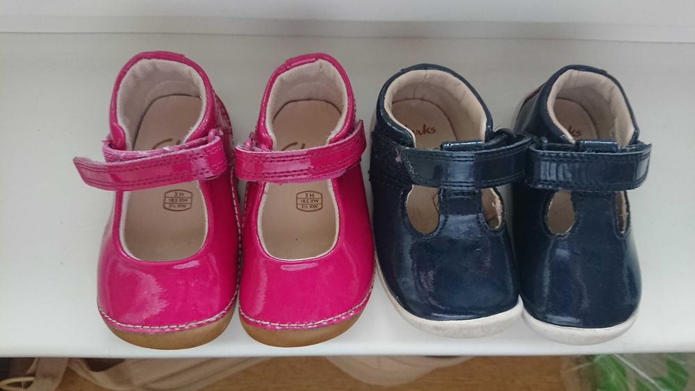 Детски/бебешки обувки Clarks, естествена кожа, номер 18 1/2