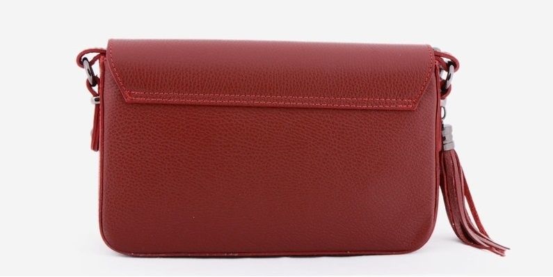 Poșetă grena din piele naturală