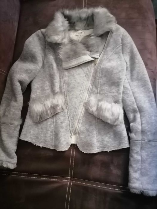 Дамско палтенце, сиво