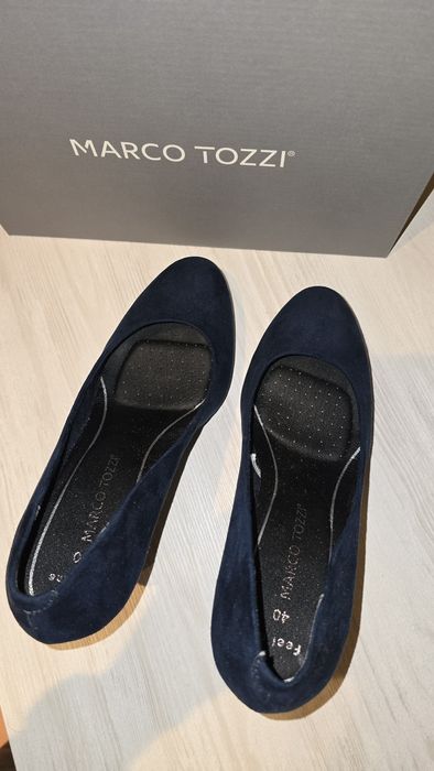 Нови! Дамски обувки от ест.велур Marco Tozzi