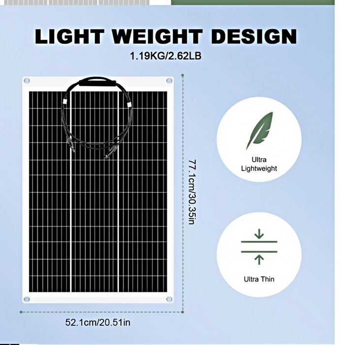 Panouri  fotovoltaice flexibile 2x100w