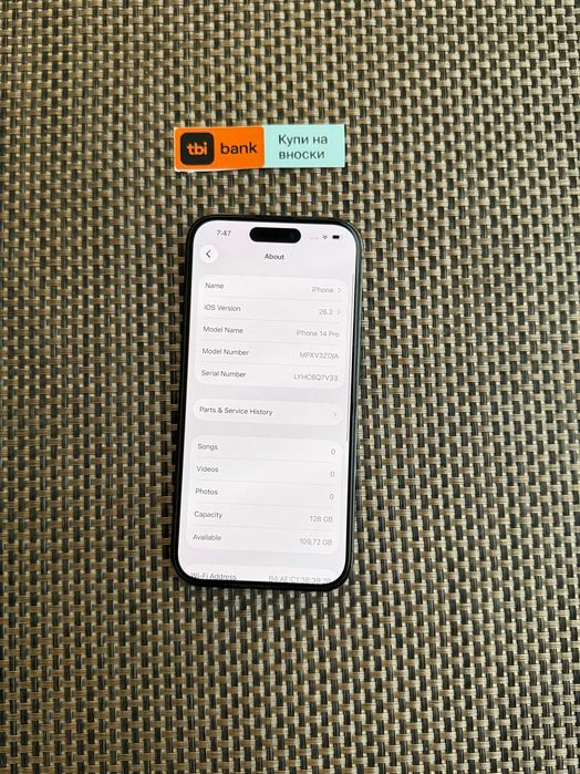 100% Батерия! iPhone 14 Pro Лизинг от 15€/мес Space Black 128GB черен