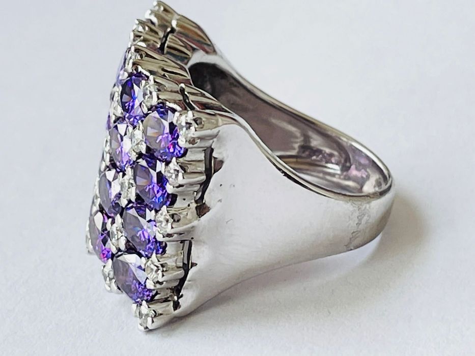 Inel aur 18 k si ametist  natural 14,97 grame