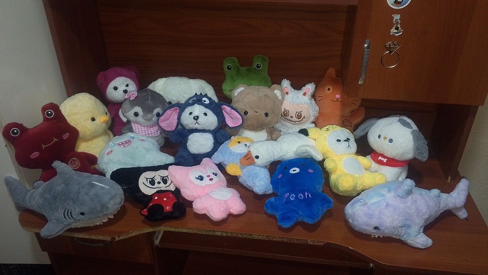 Yumshoq O'yinchowlar bor Ayiqchalar Labubu Stich Goz Pingvin va xakozo
