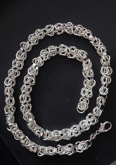 Нов сребърен синджир сребърно колие