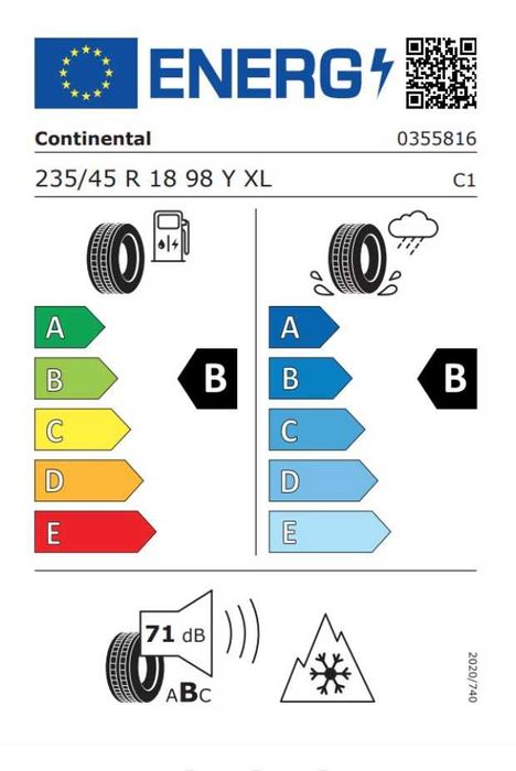 Всесезонна гума CONTINENTAL AllSeasonContact 2 235/45R18 98Y XL