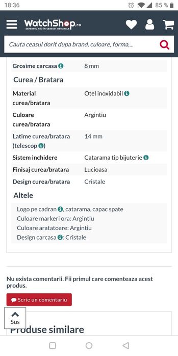 Ceas Fossil bratara lungime reglabila