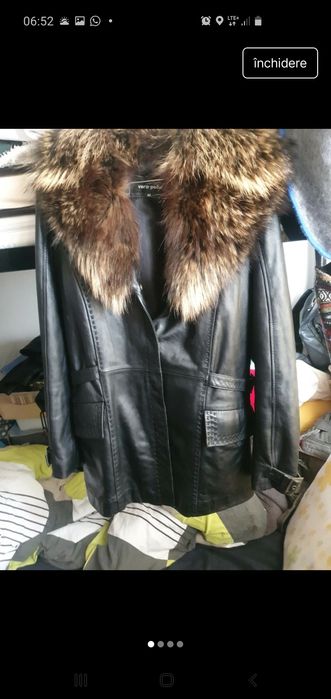 Cojoc din piele naturala si blana marimea 46