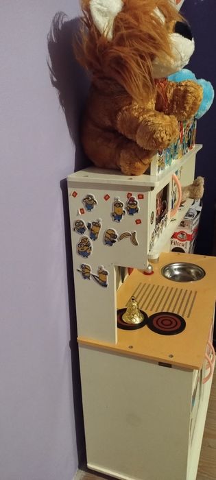 Bucătărie copii din lemn, mare, complet echipată + multe accesorii