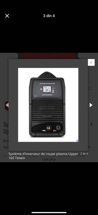 Plasma laser Telwin 160 taie până la 5cm