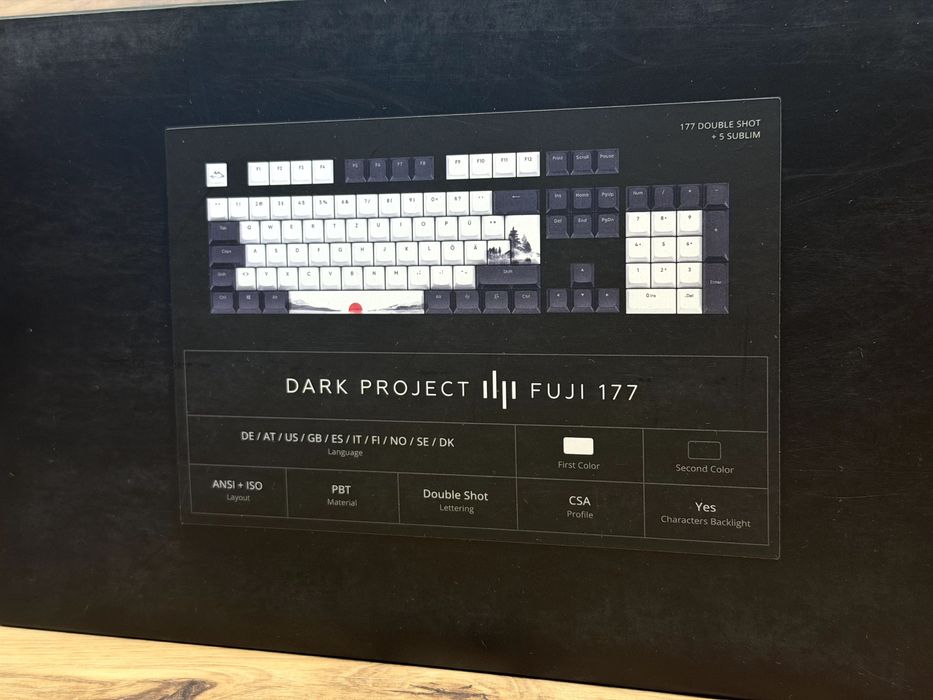 ЧИСТО НОВИ! DARK PROJECT Fuji Keycaps ANSI + ISO / PBT / Doubleshot & Dye-Sub / CSA