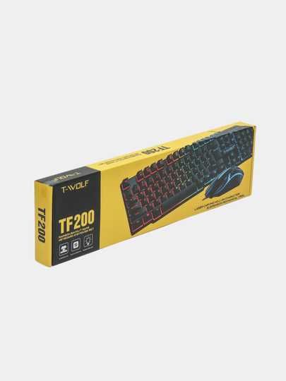 Игровая клавиатура и мышка TWOLF TF200, с RGB подсветкой