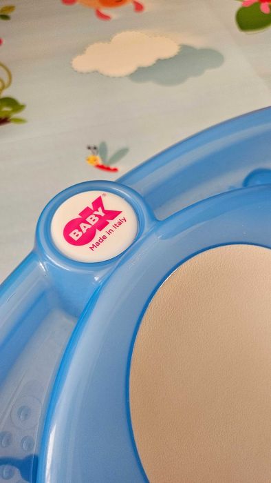 OK Baby Анатомична вана синя + стойка
