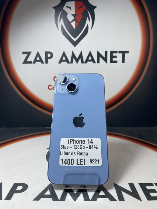 ZAP AMANET Vitan - iPhone 14 - 128GB - Blue - 84% baterie