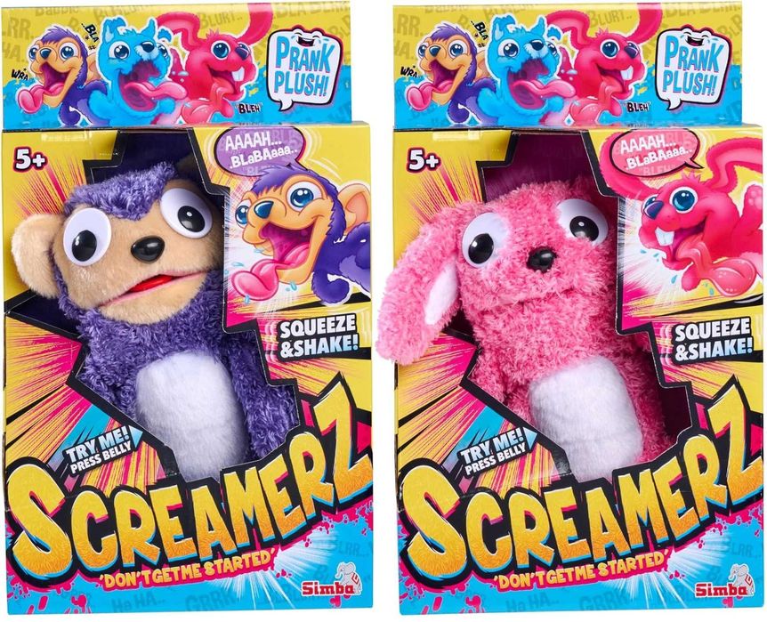 Интерактивна плюшена играчка ScreamerZ Крещящ Заек Маймуна Simba