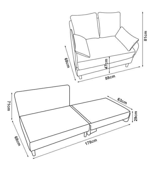 Fotoliu extensibil tapitat crem