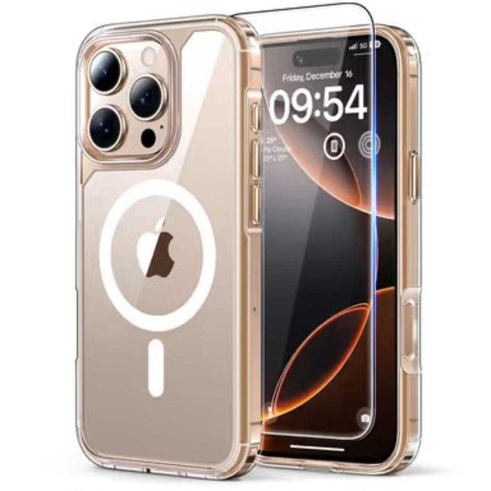 Vand husa Iphone 16 pro max, mega safe, cu 2 folii pentru ecran