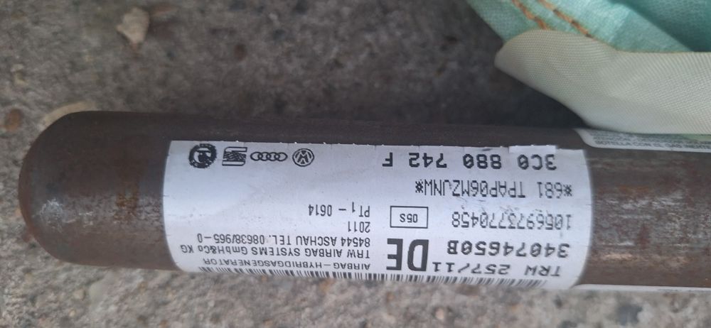 Airbag cortina plafon WV passat B7 sedan