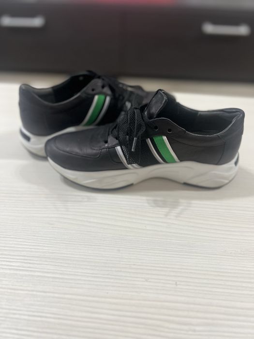 Sneakers premium Kennel & Schmenger piele naturală negri, mărimea 39