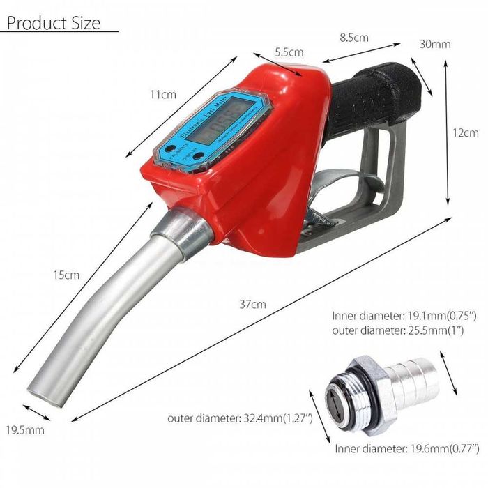 Pistol cu contor digital CDI pentru pompa transfer motorina