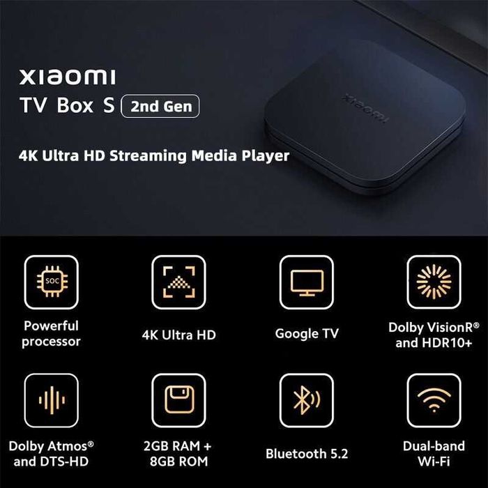 Новый Xiaomi TV Box S 4K 2-3 Gen | Оригинал