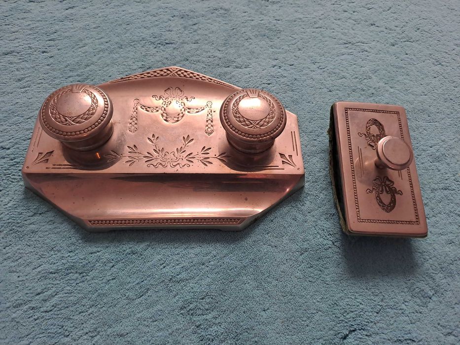 set birou calimara tusiera veche