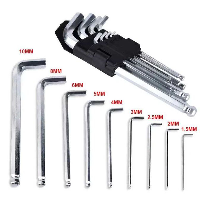 Комплект шестограми дълги 9бр.