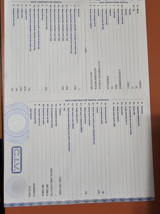 Platformă 4.5m / 10.2024/ impecabilă