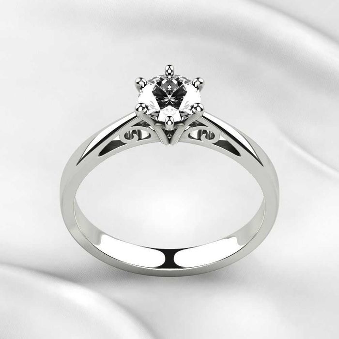 Класически годежен пръстен с диамант – 5 мм