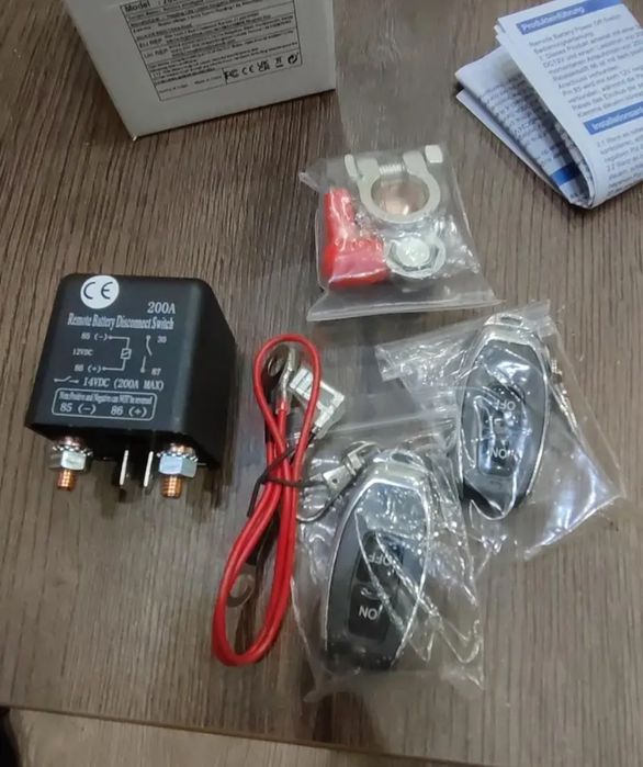 Întrerupător curent baterie de la distanta cu telecomanda 200A DC12V