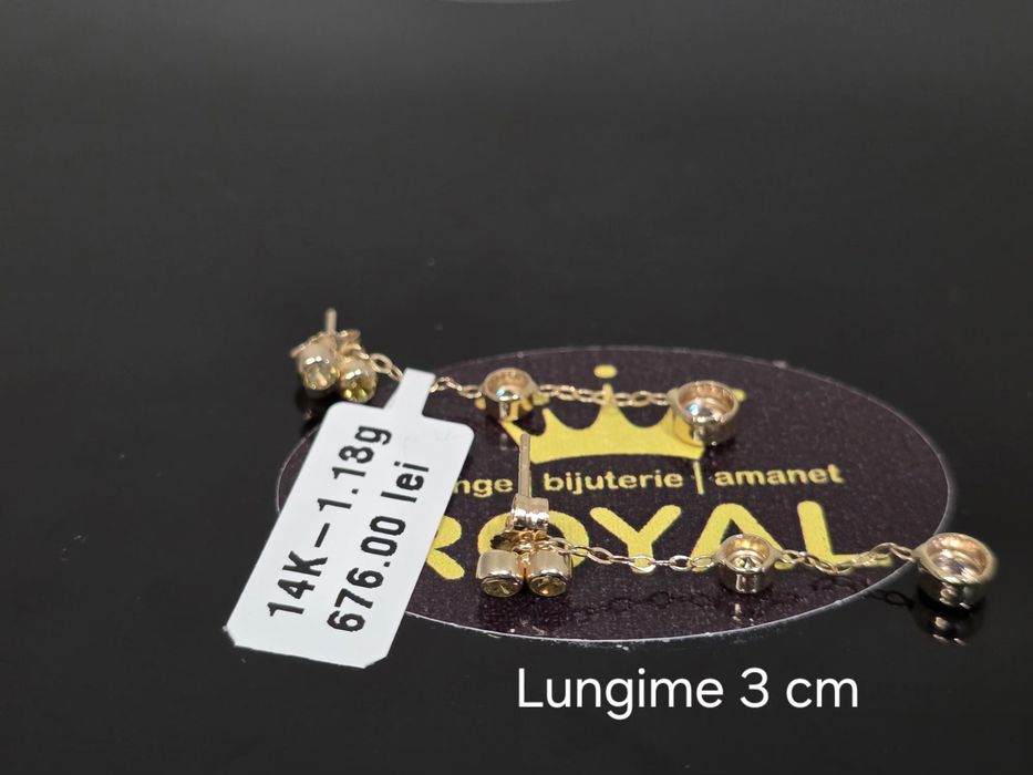 Bijuteria Royal: Cercei aur 14k/1.13 gr