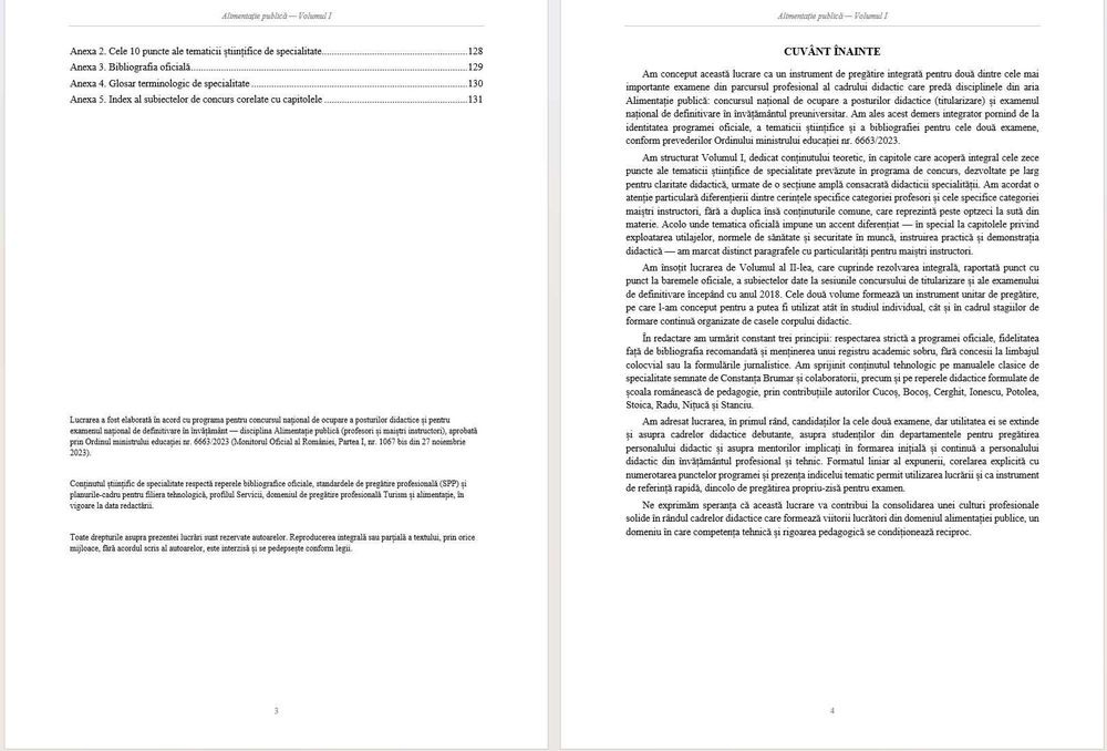Disciplina ALIMENTATIE PUBLICA - pentru concursul national de titularizare si pentru examenul de definitivare in invatamant TEORIE + TESTE