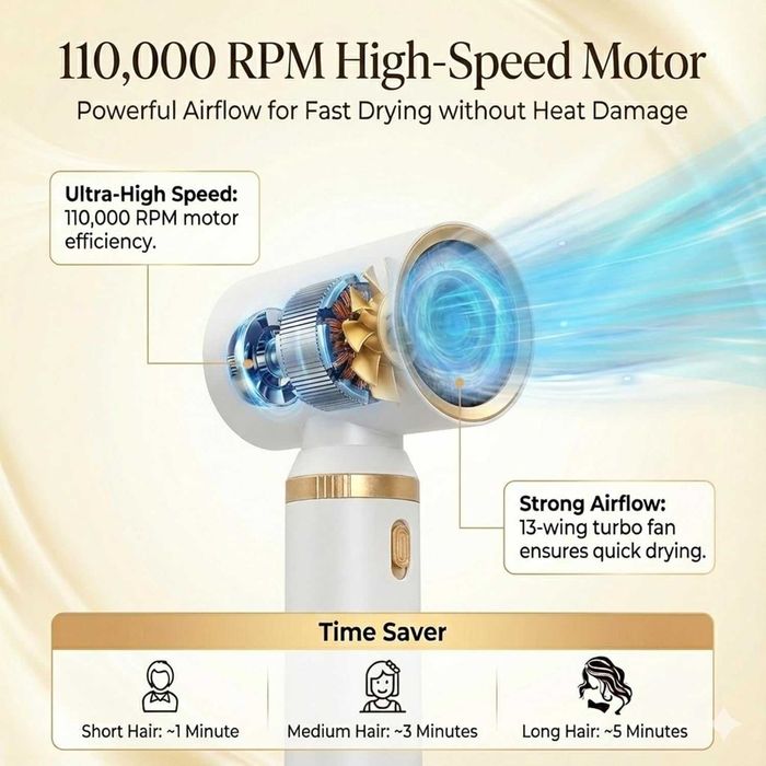 Комплект за стилизиране на коса Airbrush Magic 5 в 1, сешоар и преса