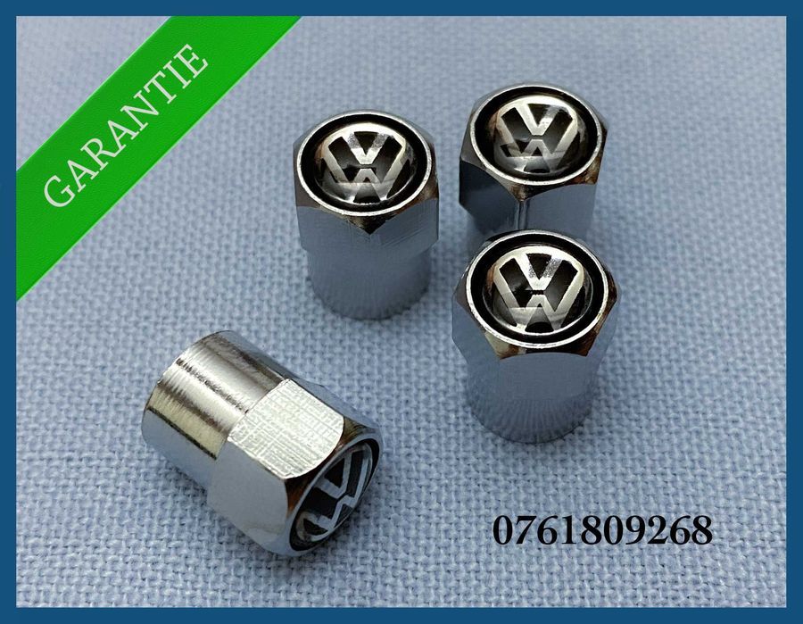 Set 4 capacele cromate valva / ventil roata Volkswagen