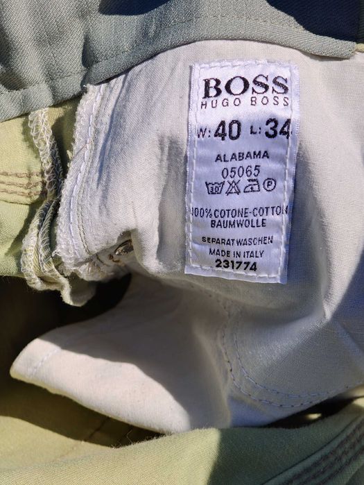Blugi vintage Hugo Boss Select Line Alabama marimea 40 34 verde oliv / militar Made in Italy