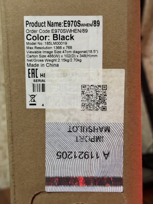 Новый монитор AOC 18.5” / E970SWH