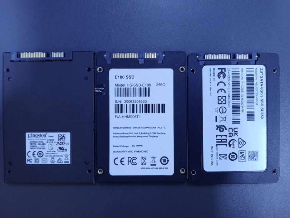 SSD 240, 256, 480GB