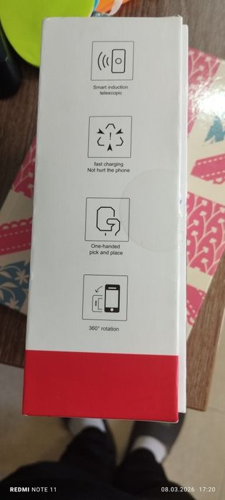 Стойка за телефон за кола черна