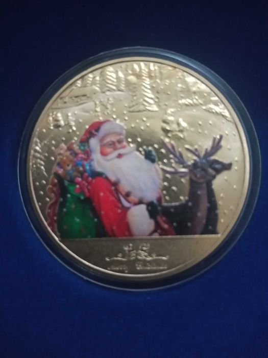 Medalie aurita Moș Craciun