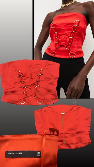 червен горен корсет