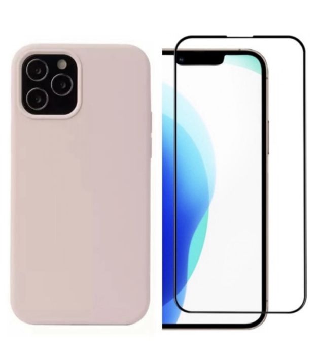 Husa Silicon Defen Case Thin +Folie Sticla Iphone 13/14/15/16E PRO MAX