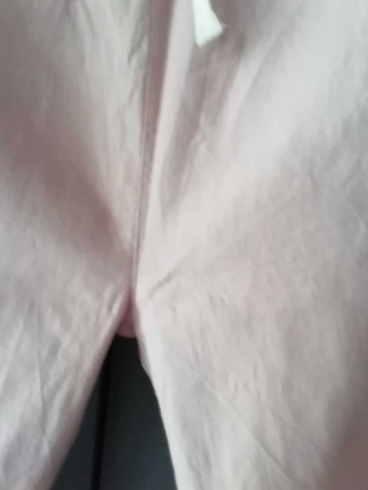Pantaloni damă noi cu etichetă xxl roz pudră bumbac